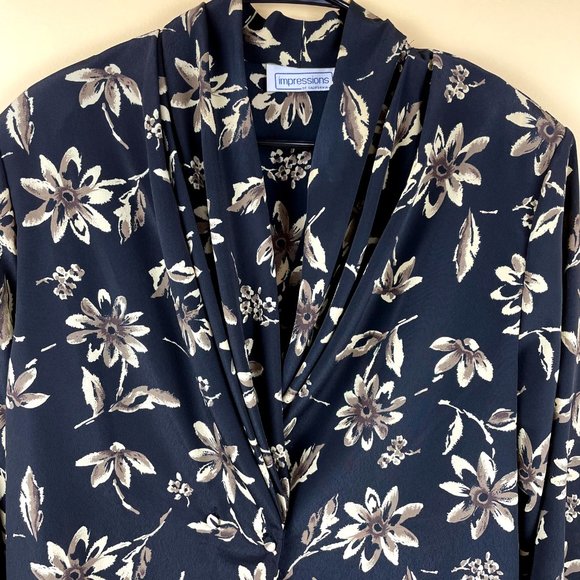 VTG Impressions of California 1980's Floral Blouse - Picture 3 of 9
